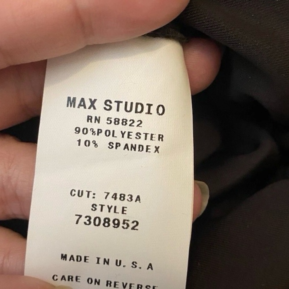 Max Studio Chocolate Brown Velvet Long Sleeve Maxi Dress - Picture 9 of 11